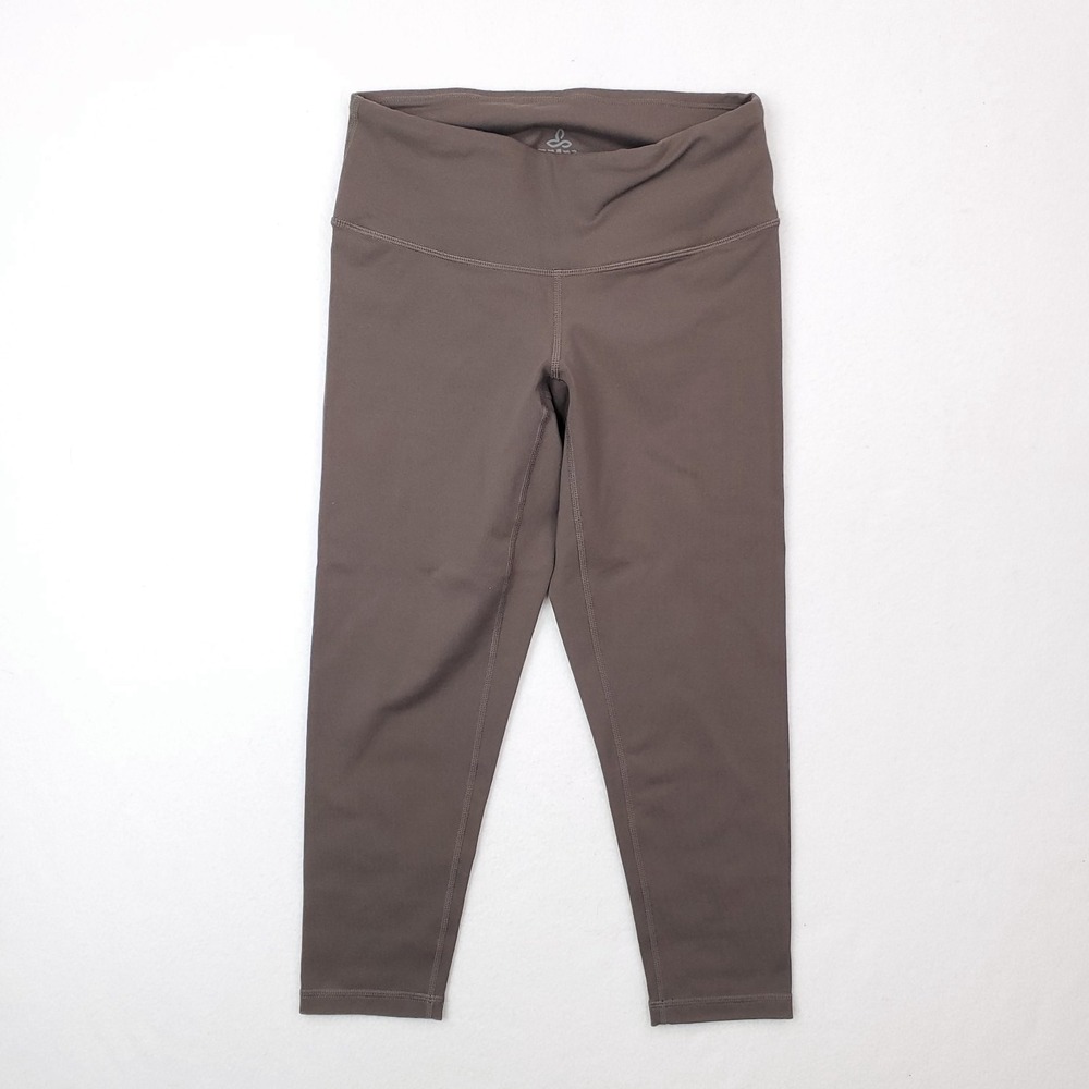 Prana Pillar Capri Pants Womens Extra Small Brown Taupe Pull On Leggings Stretch